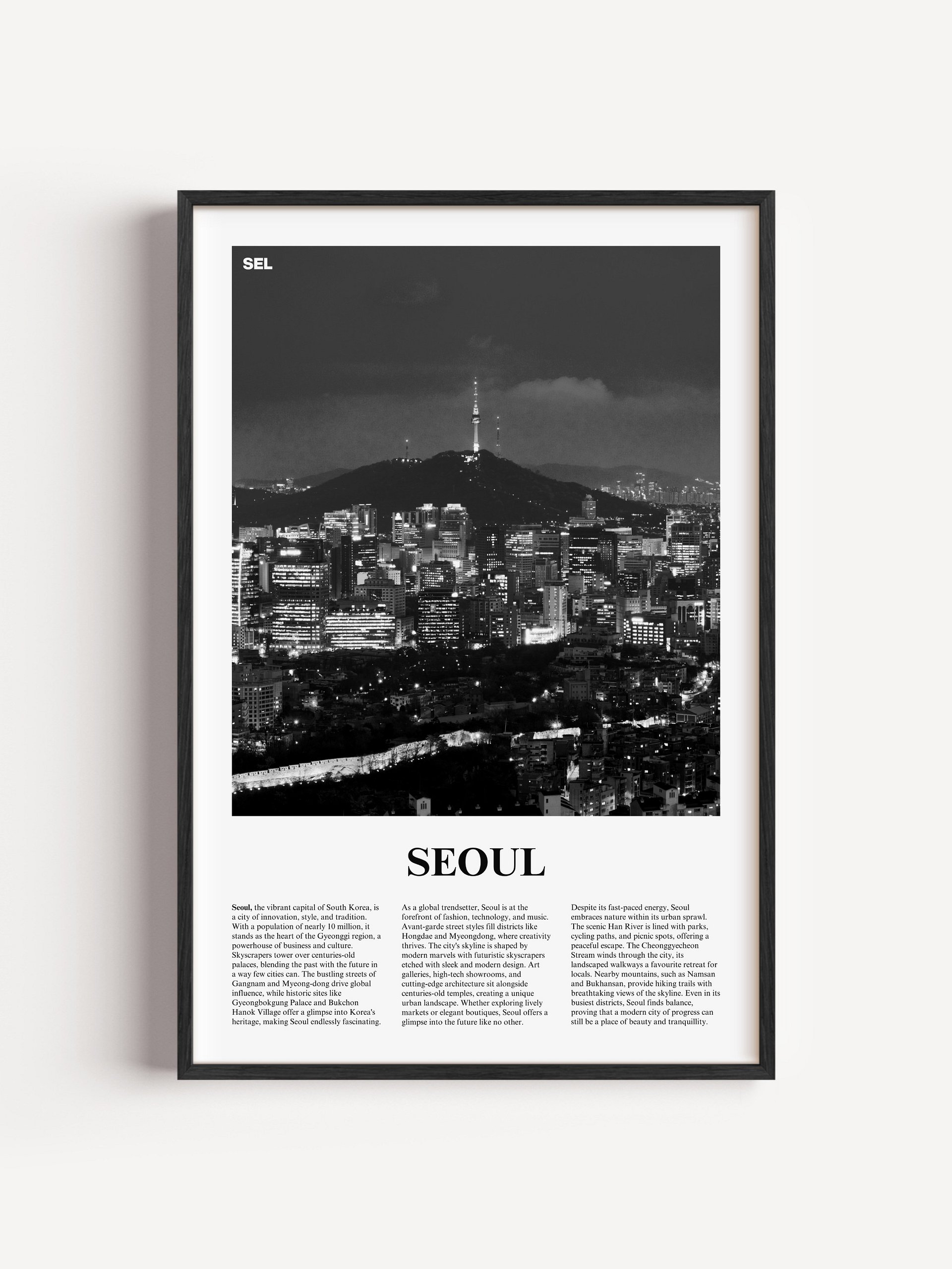 Seoul 01 Newspaper Poster | Framed product image (1)