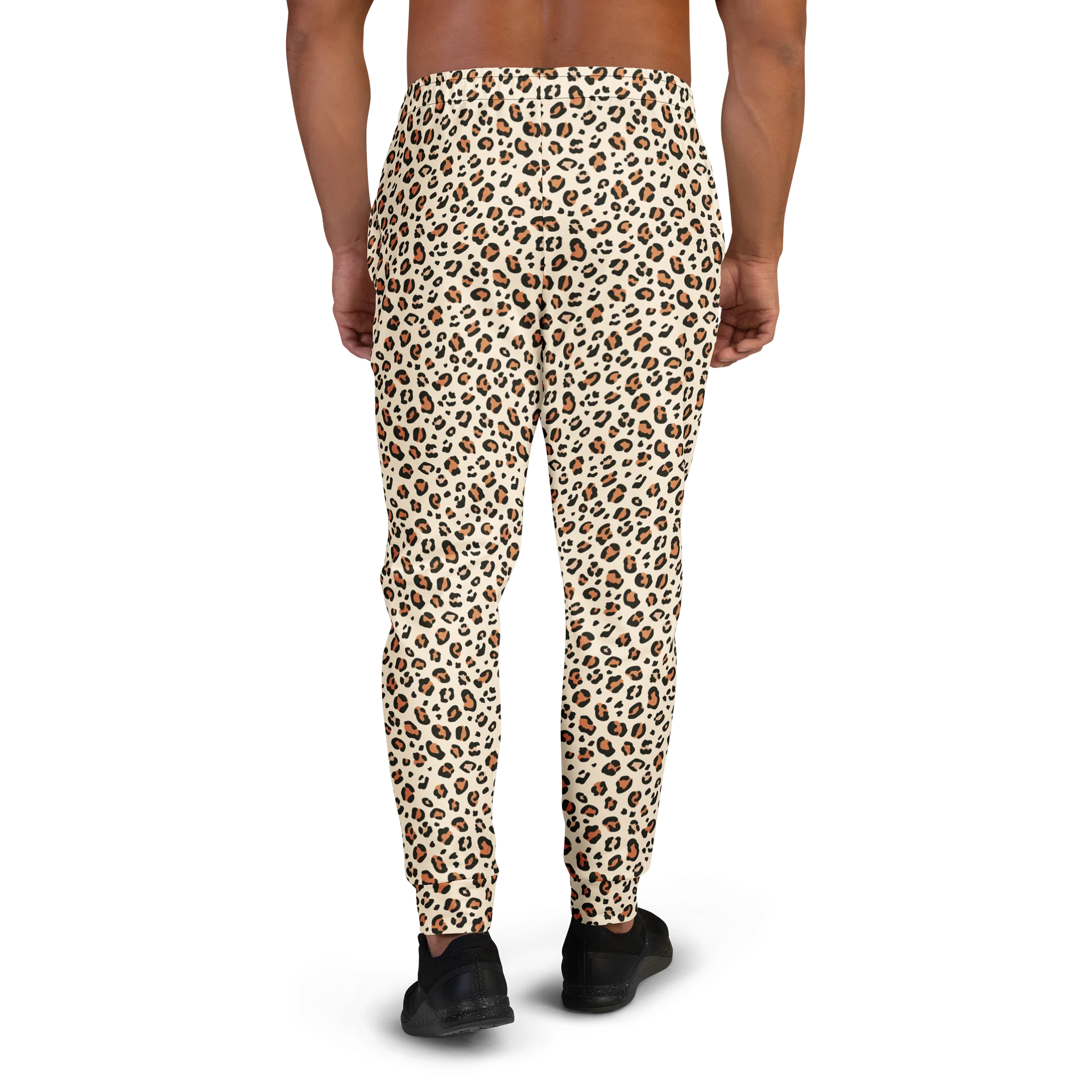 Comfortable Men's Joggers Bold Brown Leopard Print product image (3)