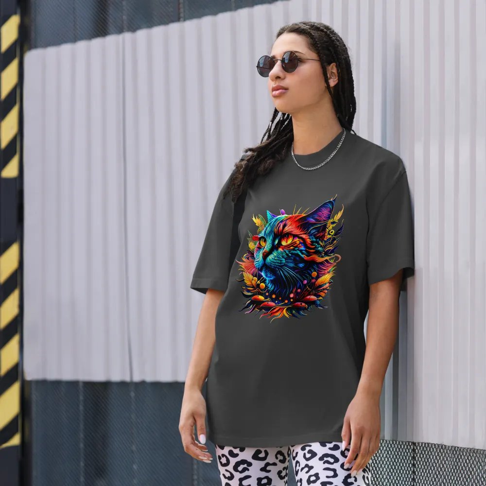 [Trippy Cat] Oversized T-Shirt product image (10)