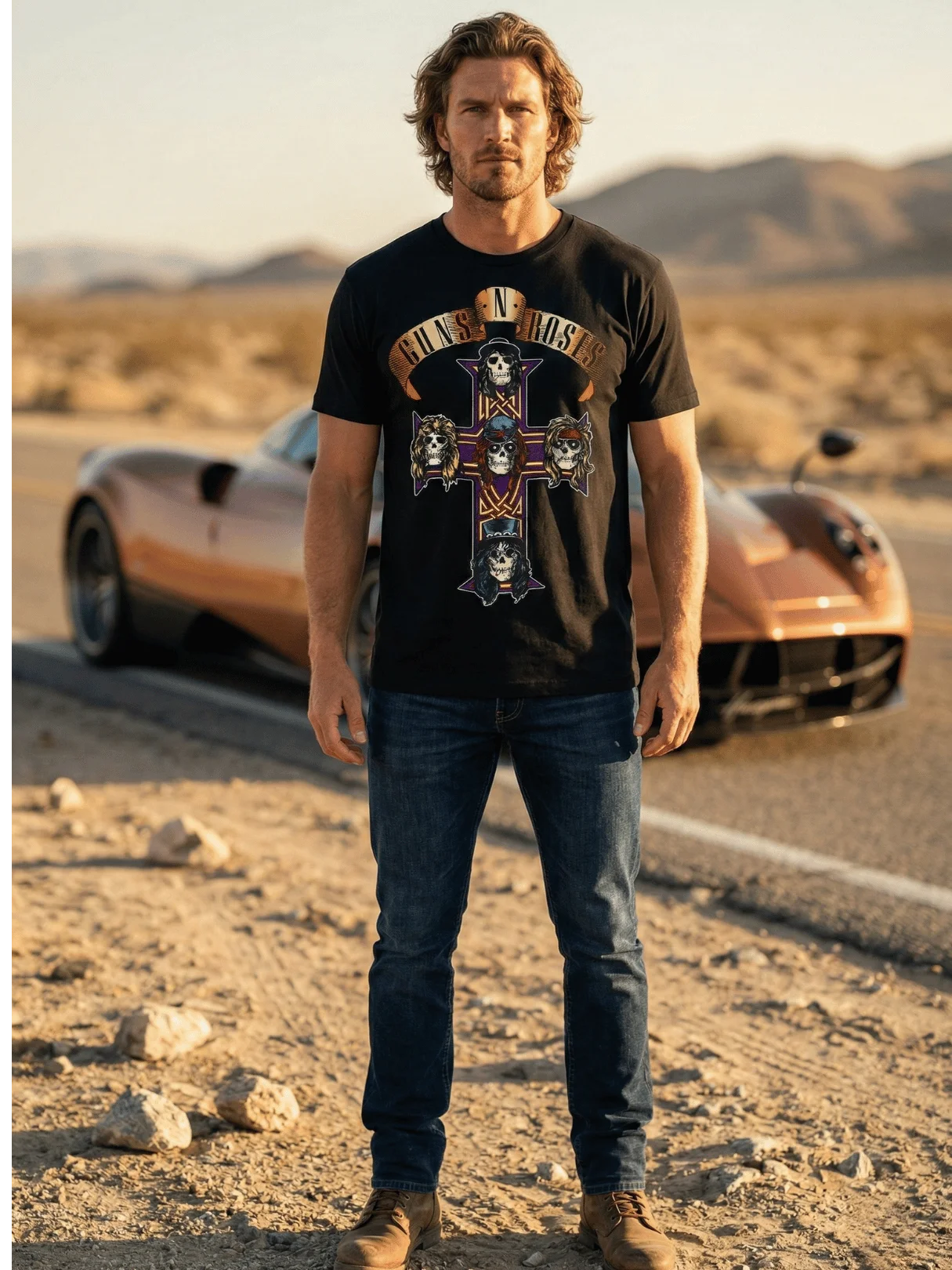 Guns N' Roses Appetite for Destruction T-Shirt | Cross Skull Collector Tee | 1987 Hard Rock Band Graphic Shirt product image (1)