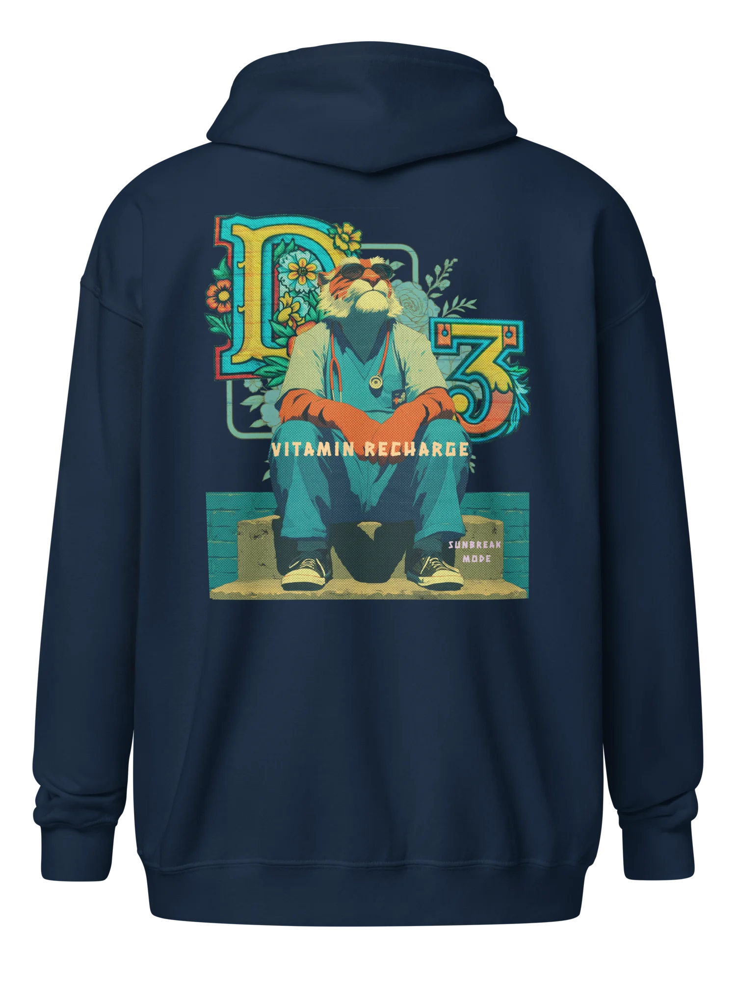Funny Tiger Nurse Zip Up Hoodie. product image (10)