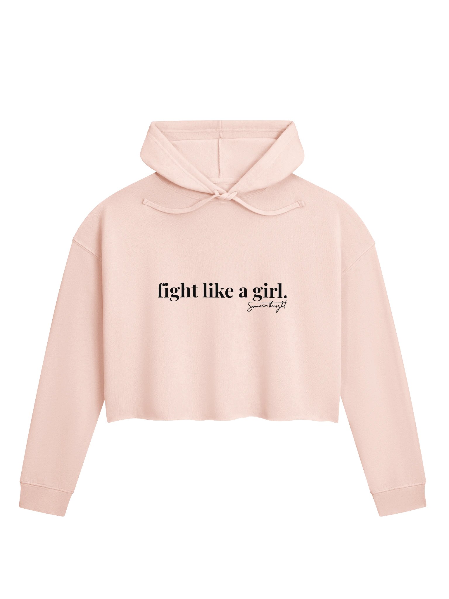 Fight like a girl pastel crop hoodie product image (1)