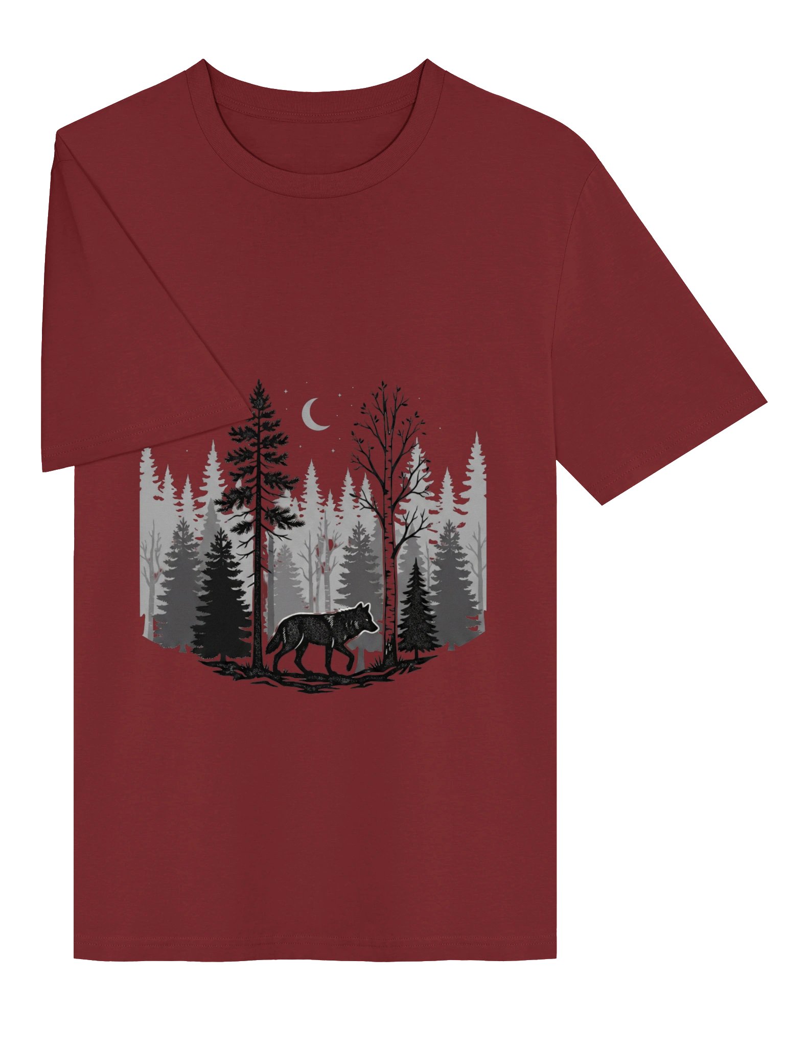 Midnight Forest Wolf T-Shirt product image (19)