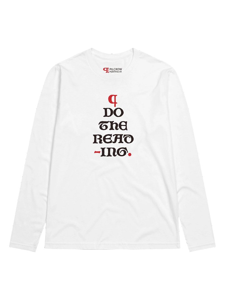 Do the Reading (Uncial Vertical) - Long-Sleeve Slim Fit Unisex T-Shirt product image (1)