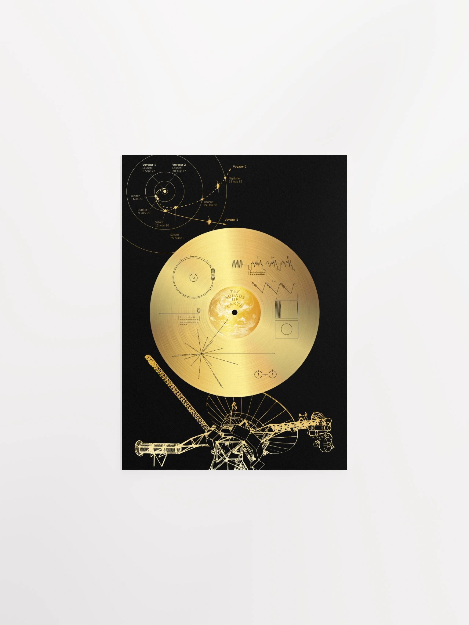 NASA Voyager 1 Golden Record — space poster, science print product image (7)