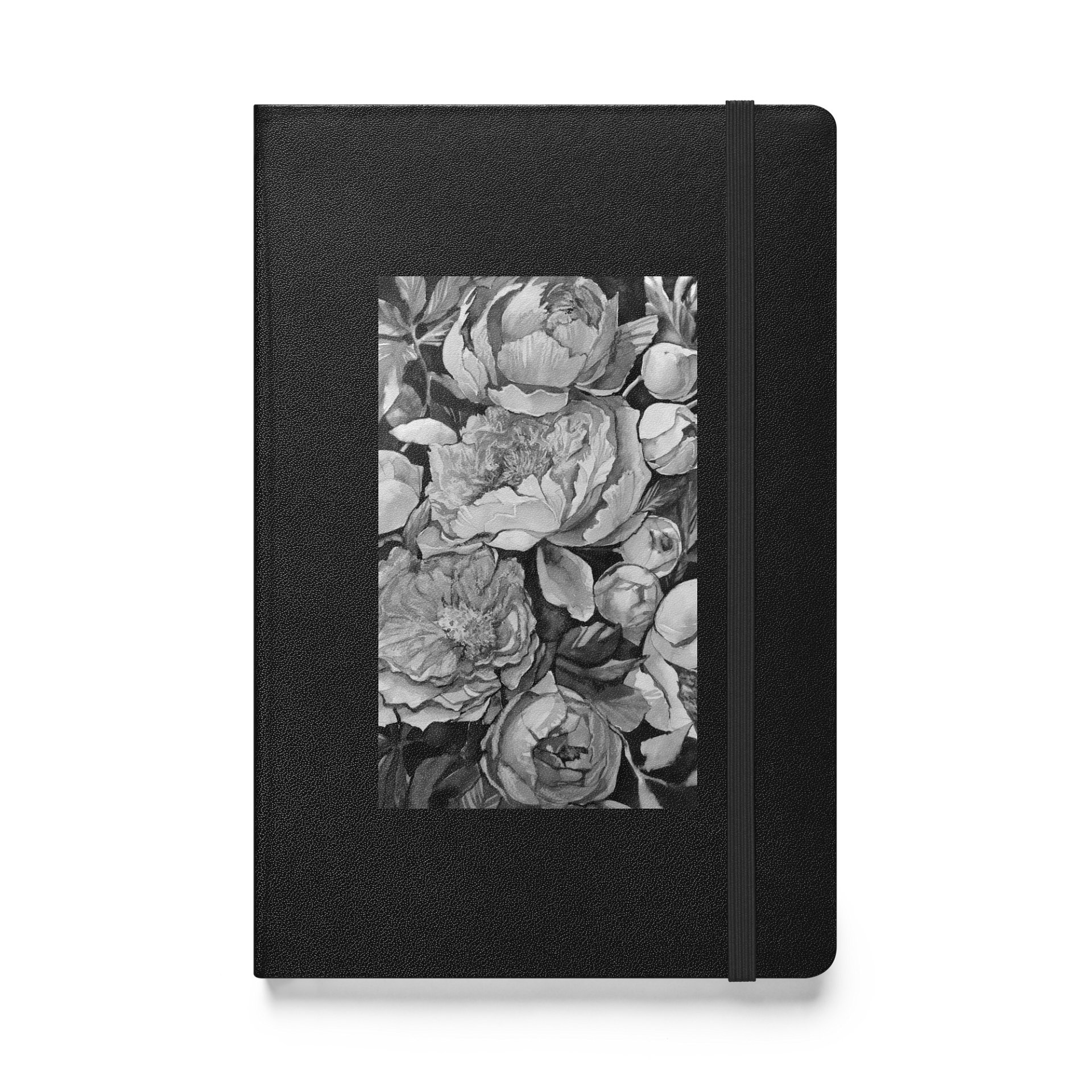 B&W Peonies - Hardcover Bound Notebook product image (1)