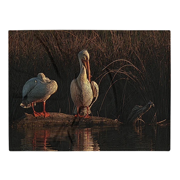 American White Pelicans Throw Blanket product image (2)