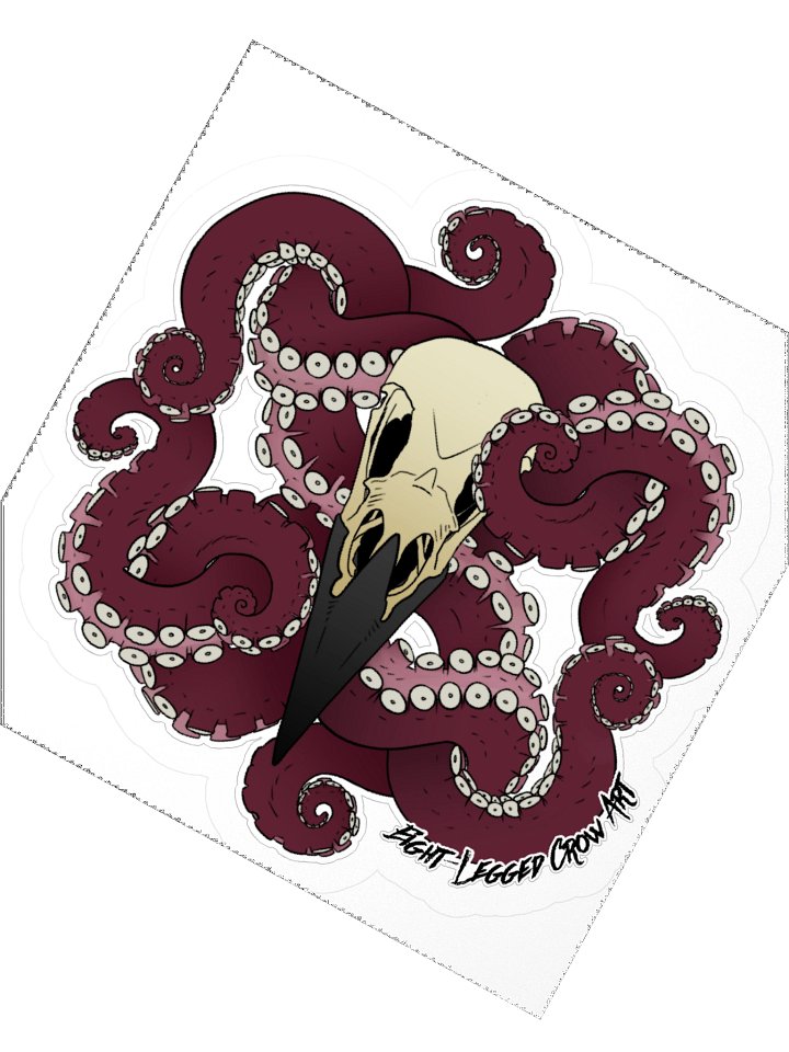 Eight-Legged Crow Art Logo Kiss Cut Stickers product image (6)