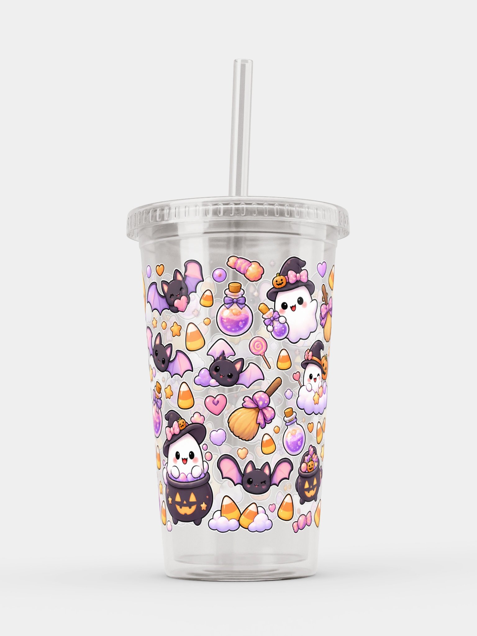 Halloween Boo Candy Clear Dual Wall Tumbler 16 Oz (473 ml) product image (6)