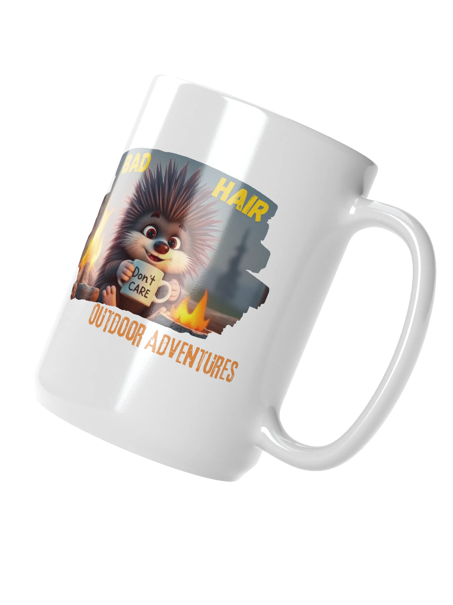 “Bad Hair, Don’t Care” Porcupine Coffee Mug product image (3)