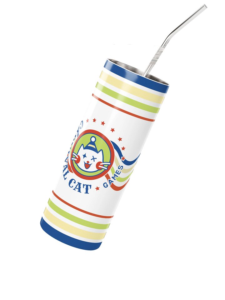 Carnival Cat Stainless Steel Tumbler with Straw product image (2)