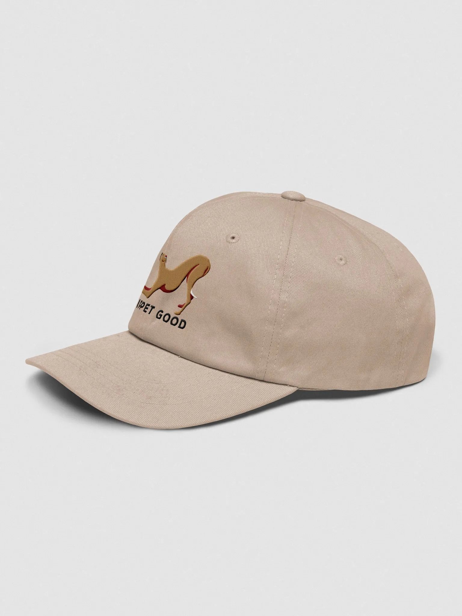 Whippet Good Classic Dad Hat(Embroidered) of a Whippet(Tan/Fawn) product image (31)
