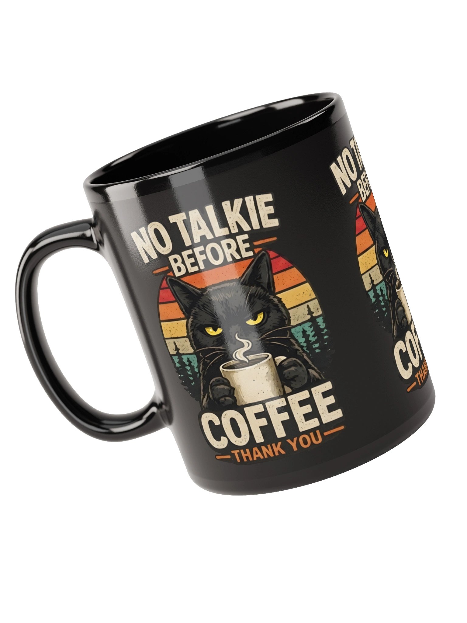 No Talike Before Coffee – Funny Cat Mug (Best Seller) product image (5)