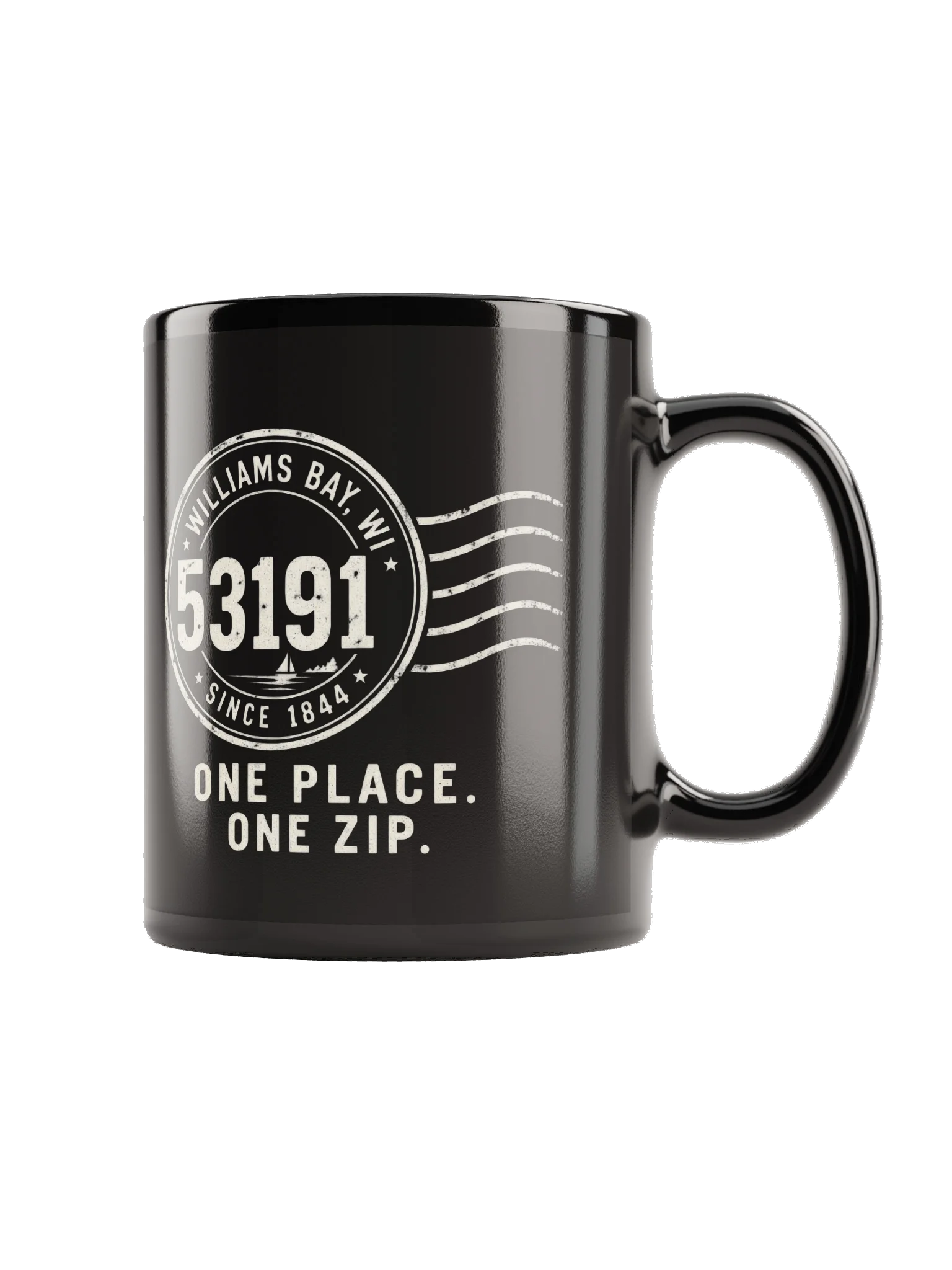 53191 ZIPCODE The CODE Black Mug product image (2)