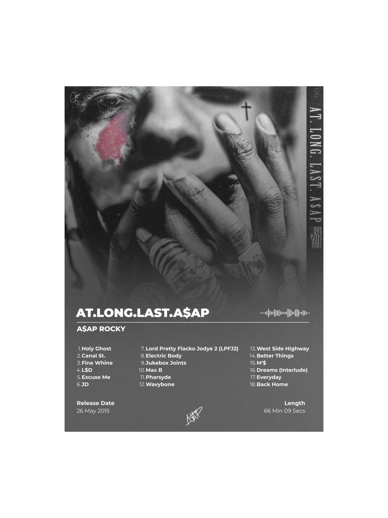 A$AP Rocky AT.LONG.LAST.A$AP Album Poster product image (1)