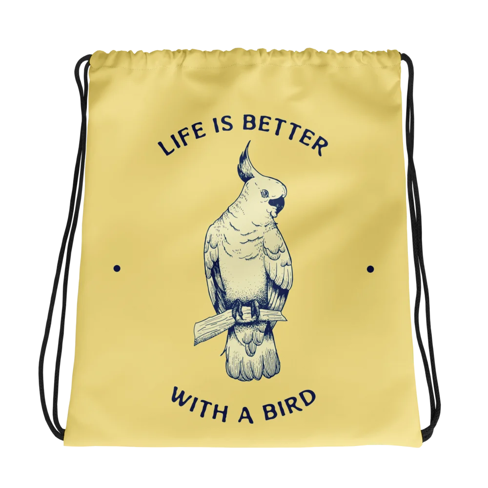 Life Is Better With A Bird Drawstring Bag product image (1)