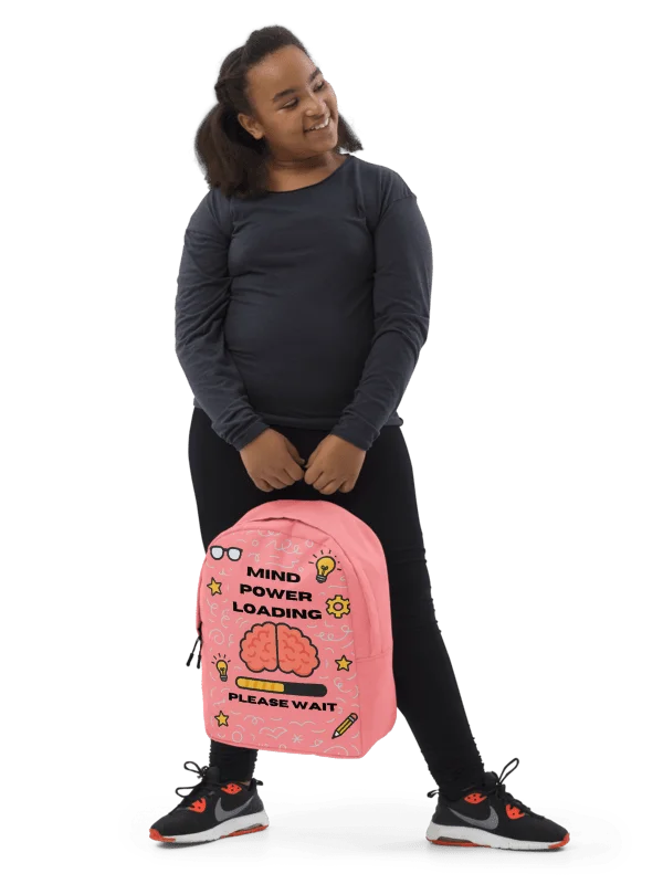 Mind Power Loading… Please Wait Backpack (Tropical Pink) product image (2)