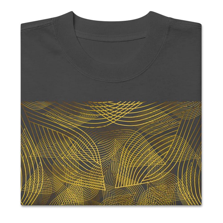 T-Shirt with golden lines and leaf design product image (2)