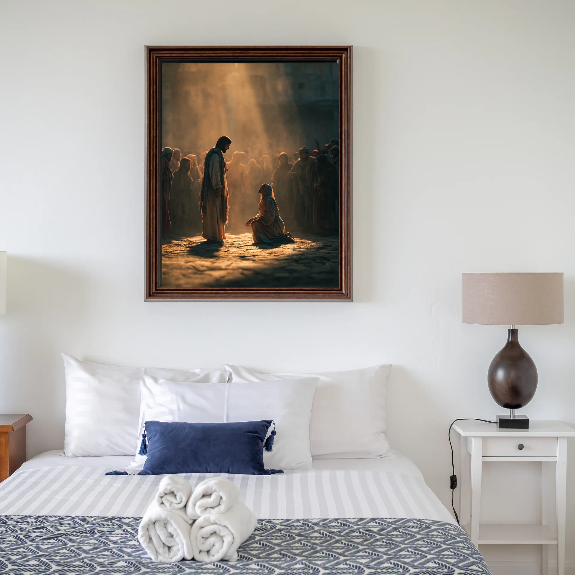 He Who Is Without Sin – Biblical Jesus Wall Art Printable, Digital Download product image (3)
