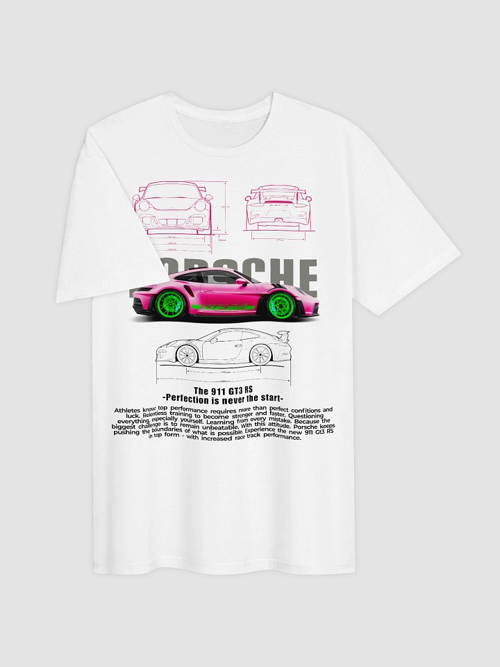 Porsche 911 GT3 RS T-Shirt | Perfection Is Never The Start | Premium Motorsport Philosophy Tee product image (2)