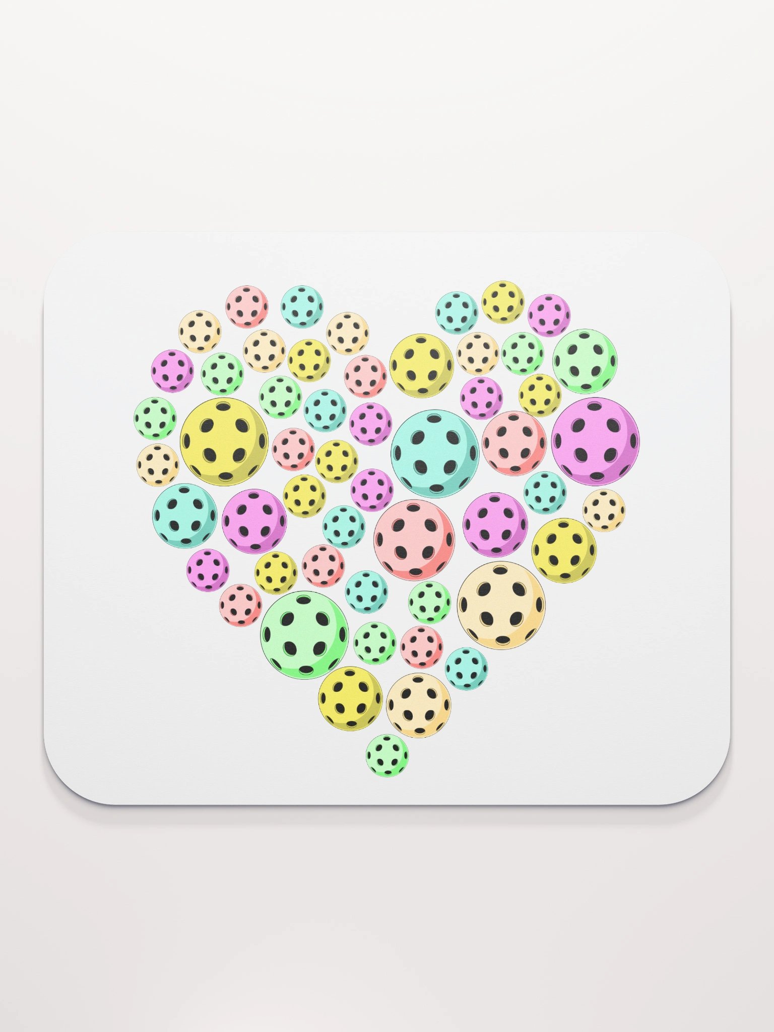 Heart Pickleball Colored Mouse Pad product image (2)