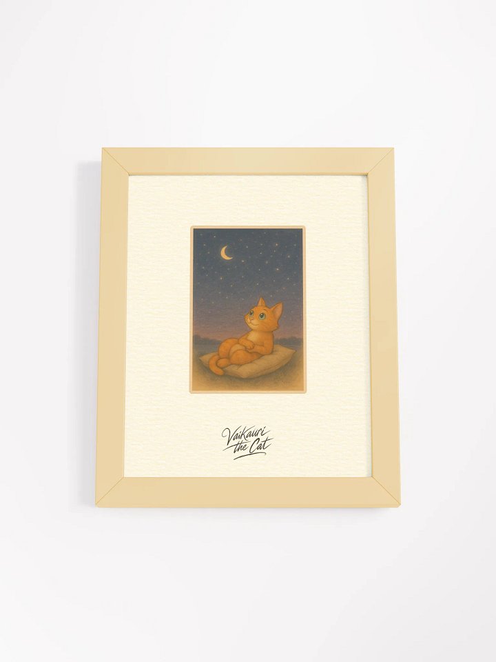 Starry Night Vaikauri Cat Framed Artprint product image (1)
