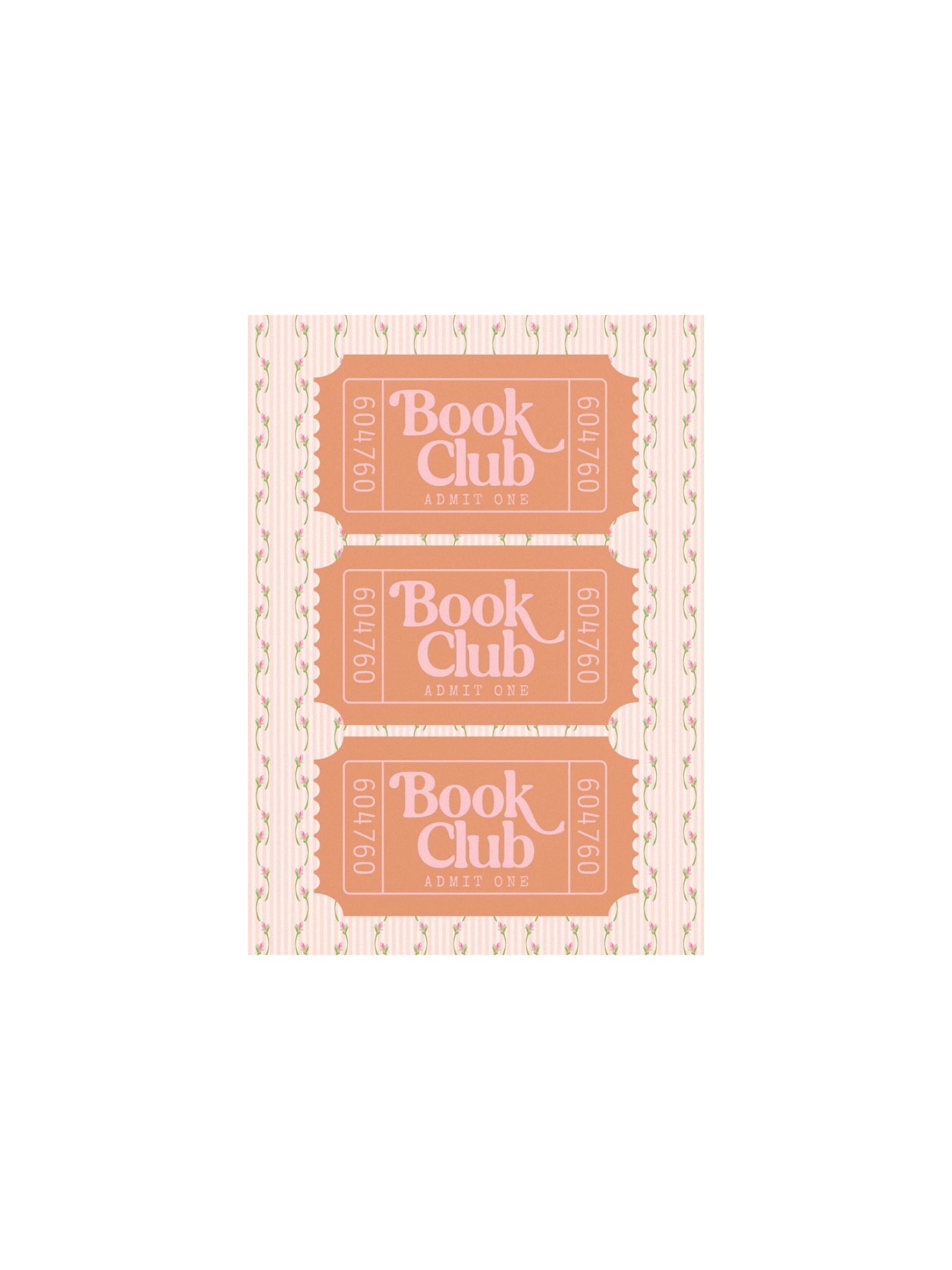 Book Club Ticket Poster | Granny Chic - Peach product image (2)
