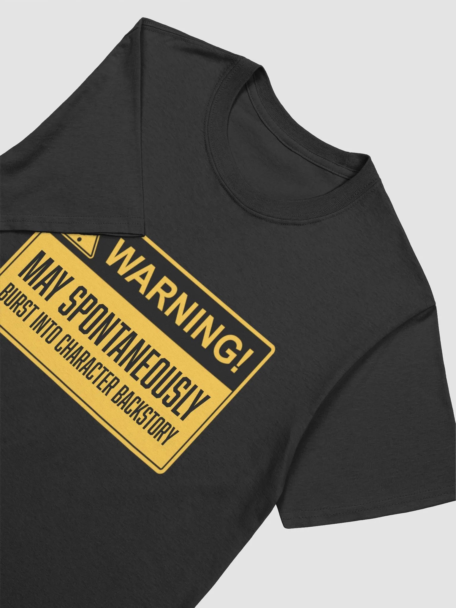 Warning! Character Backstory T-Shirt product image (1)