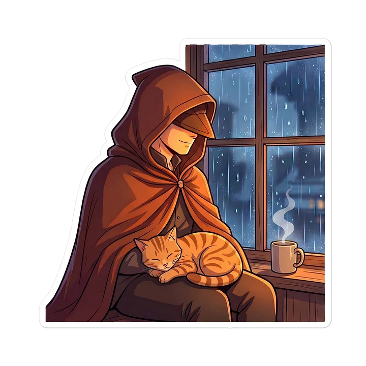 Rainy Day Refuge — Bard & Ember Sticker product image (1)