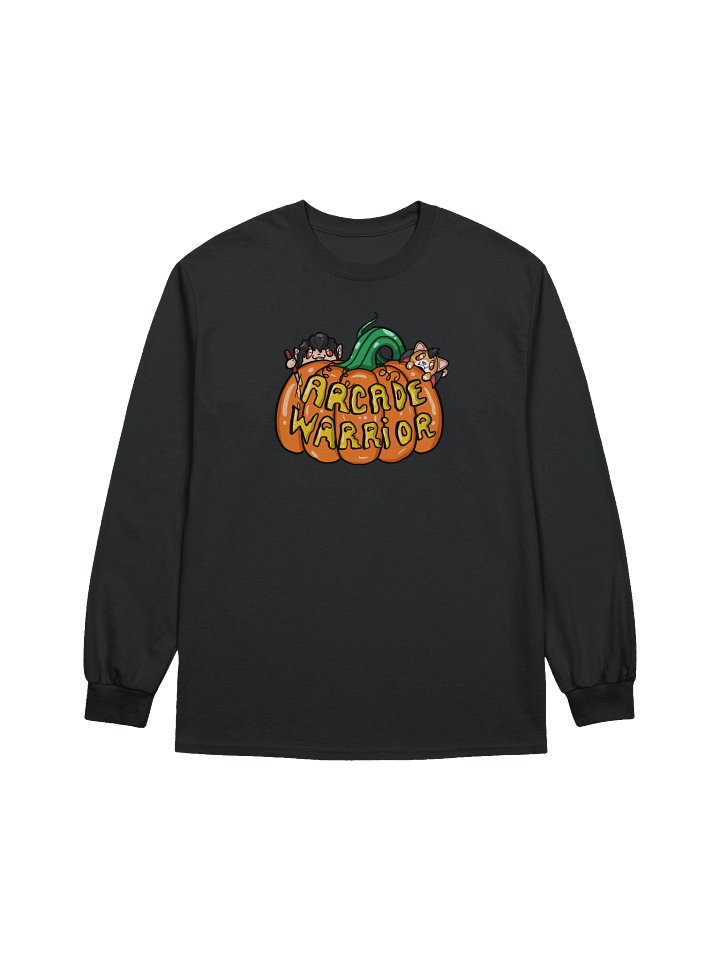 Arcade Warrior Pumpkin Unisex Long Sleeve Shirt Halloween 2025 product image (3)