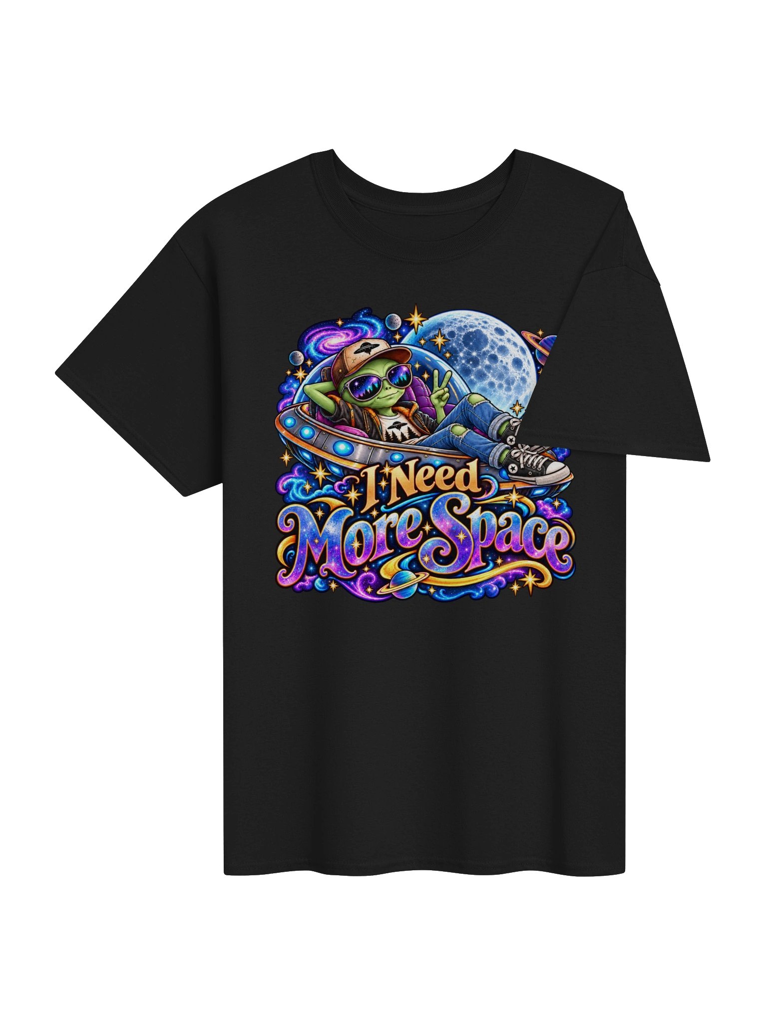 I Need More Space – Cramped Alien - Gildan Heavyweight T-Shirt | Funny Alien & UFO Design product image (7)