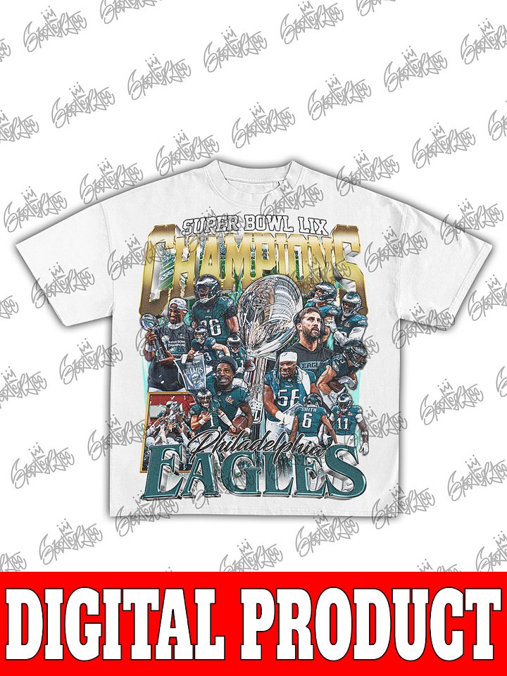 Philadelphia Eagles Super Bowl LIX Champions Vintage Bootleg Graphic Design product image (2)
