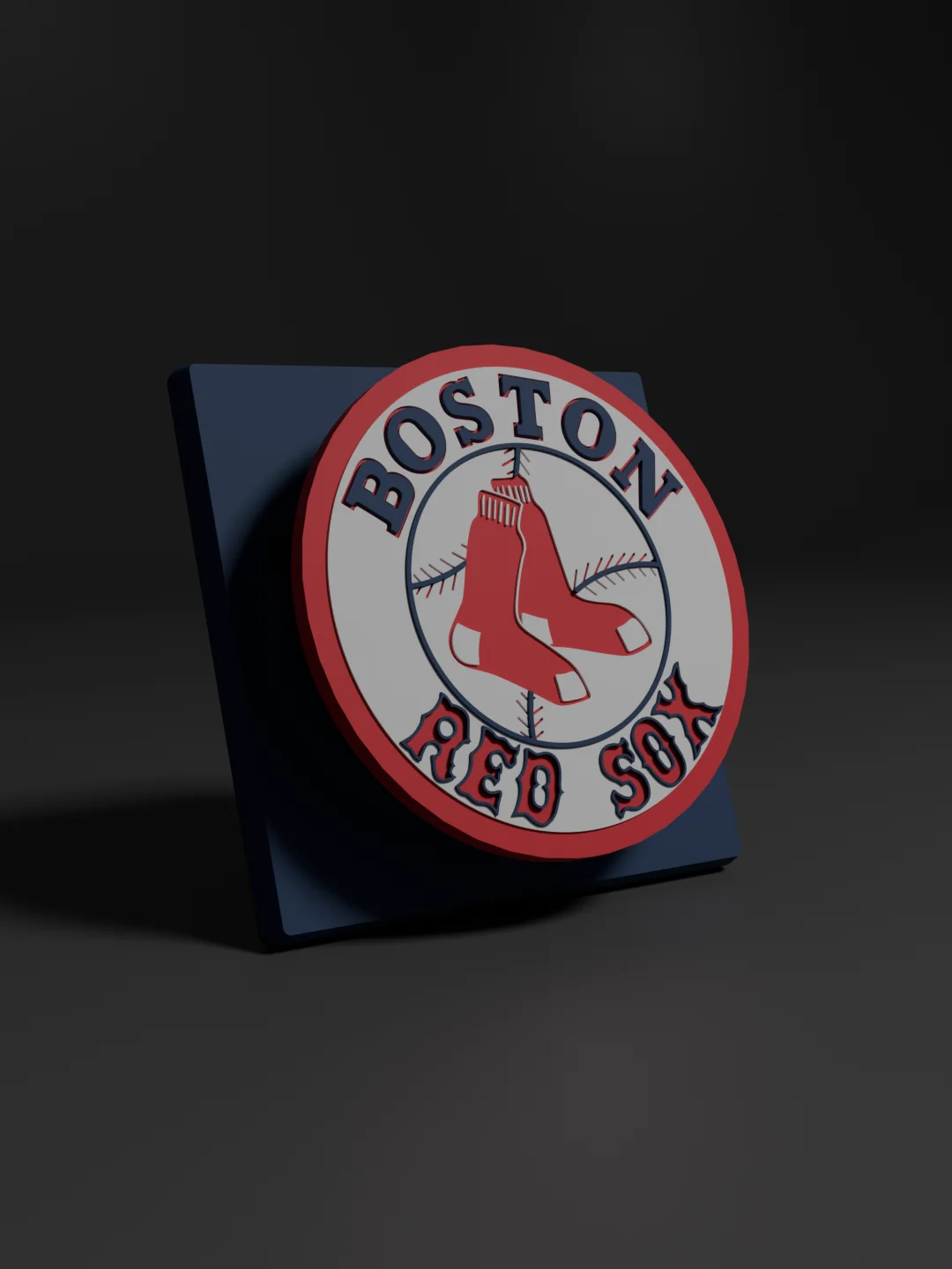 Boston Red Sox Socks 3D Printed Floating Logo Sign (Digital File Only) product image (1)