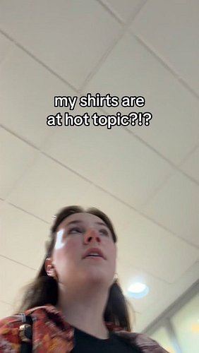 I went to go see my shirts in person at @hottopic! 🫶🫶 i don’t film content of myself much but this was a big milestone for me...
