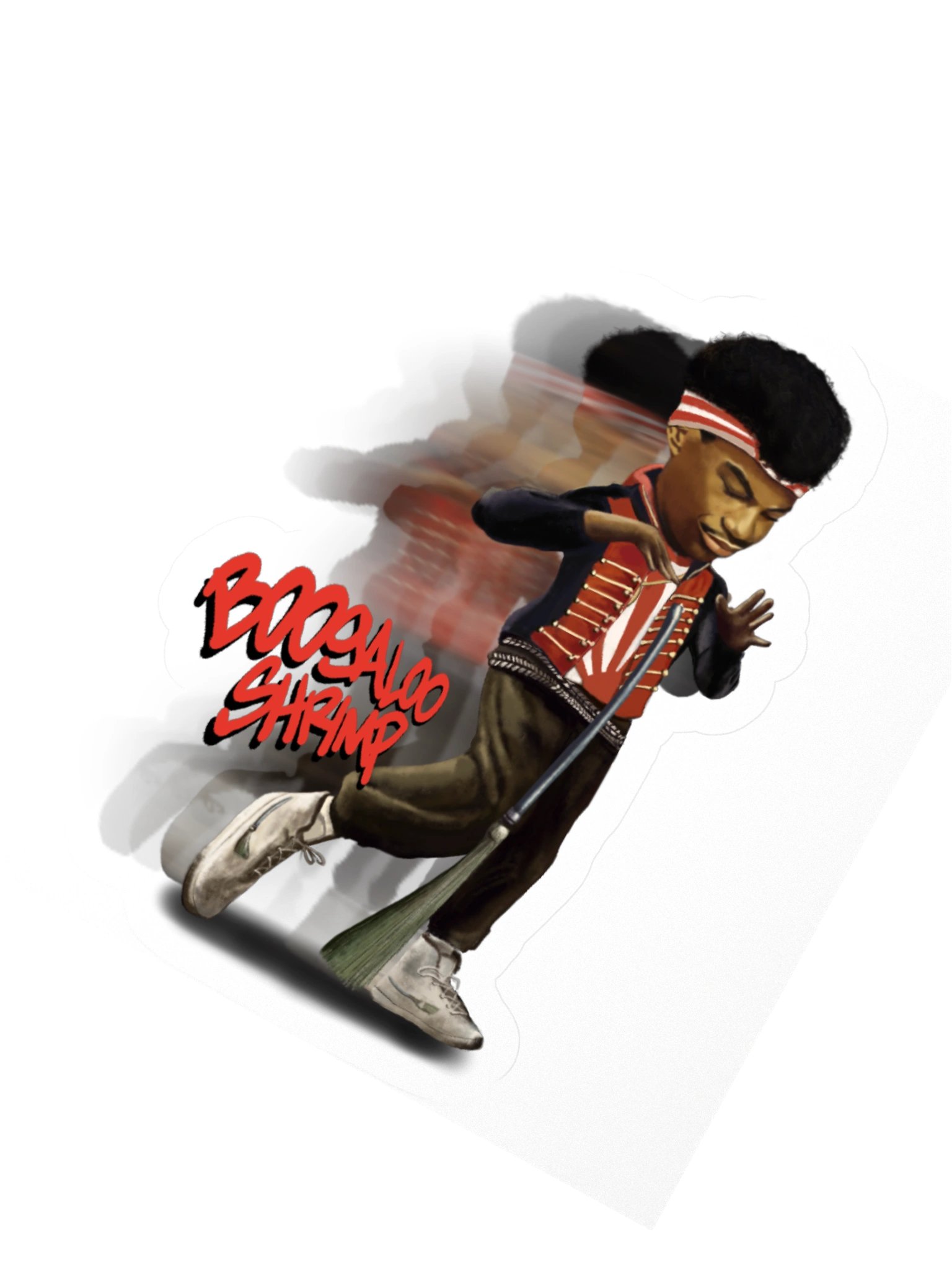 Michael "Boogaloo Shrimp" Chambers in Motion Vinyl Stickers product image (2)