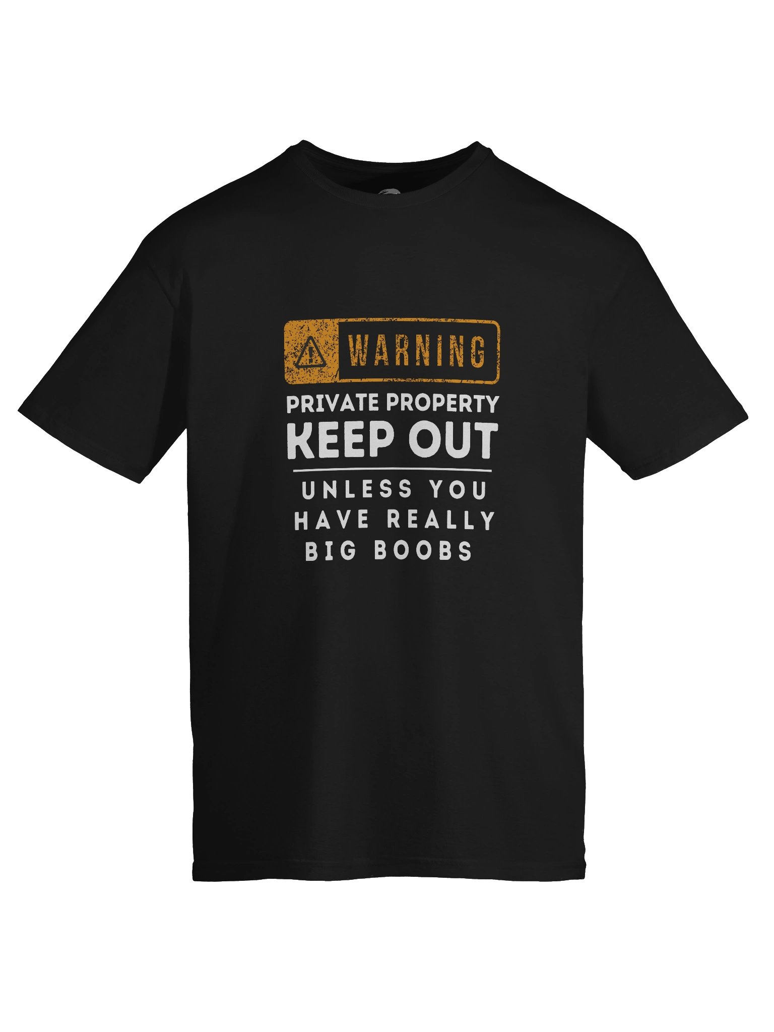 Warning Private Property Funny T-Shirt – Adult Sarcastic Graphic Tee product image (9)