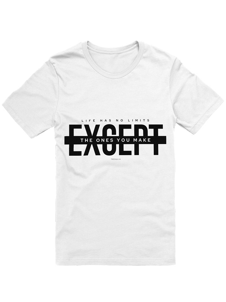 No Limits White Tee – Break the Box You Built product image (1)