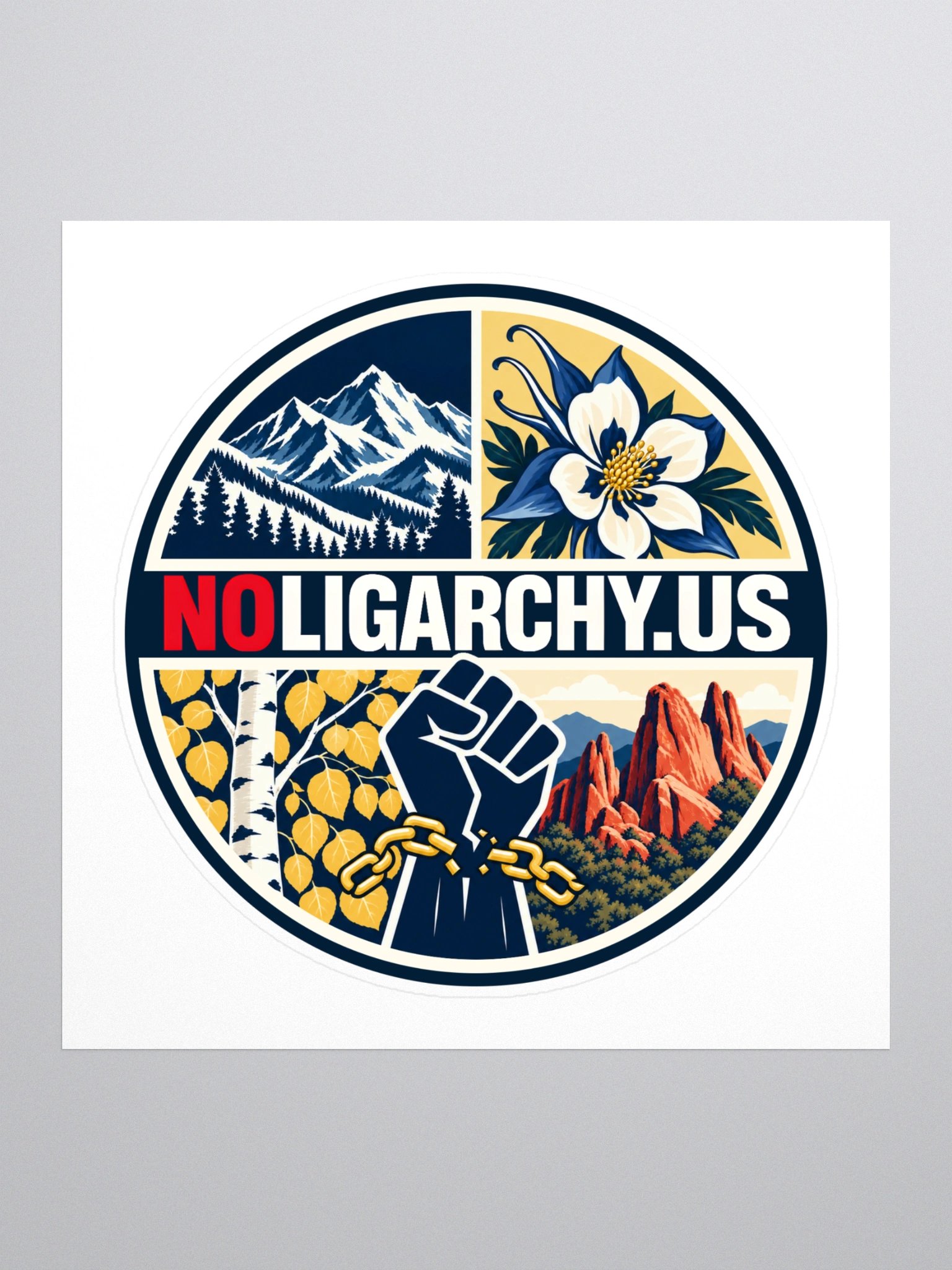 Colorado NOLIGARCHY.US sticker product image (1)
