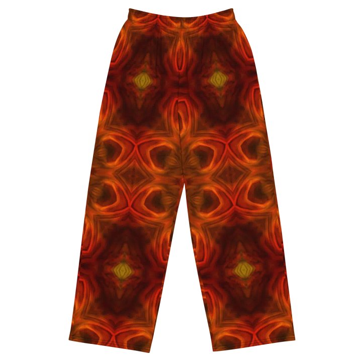 Orange Soft Kaleidoscope Wideleg Pants product image (1)