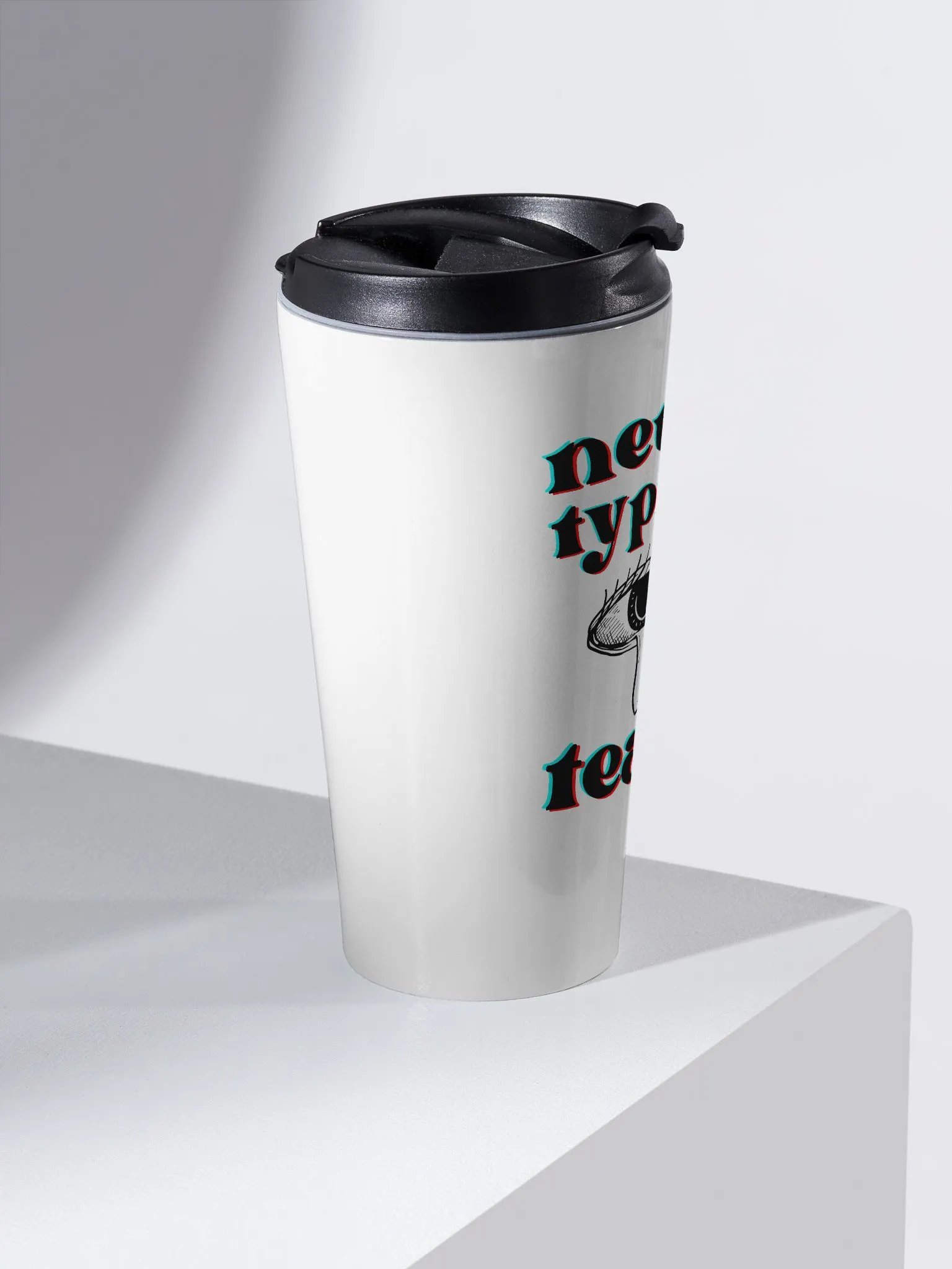 NEUROTYPICAL TEARS stainless steel travel mug product image (2)