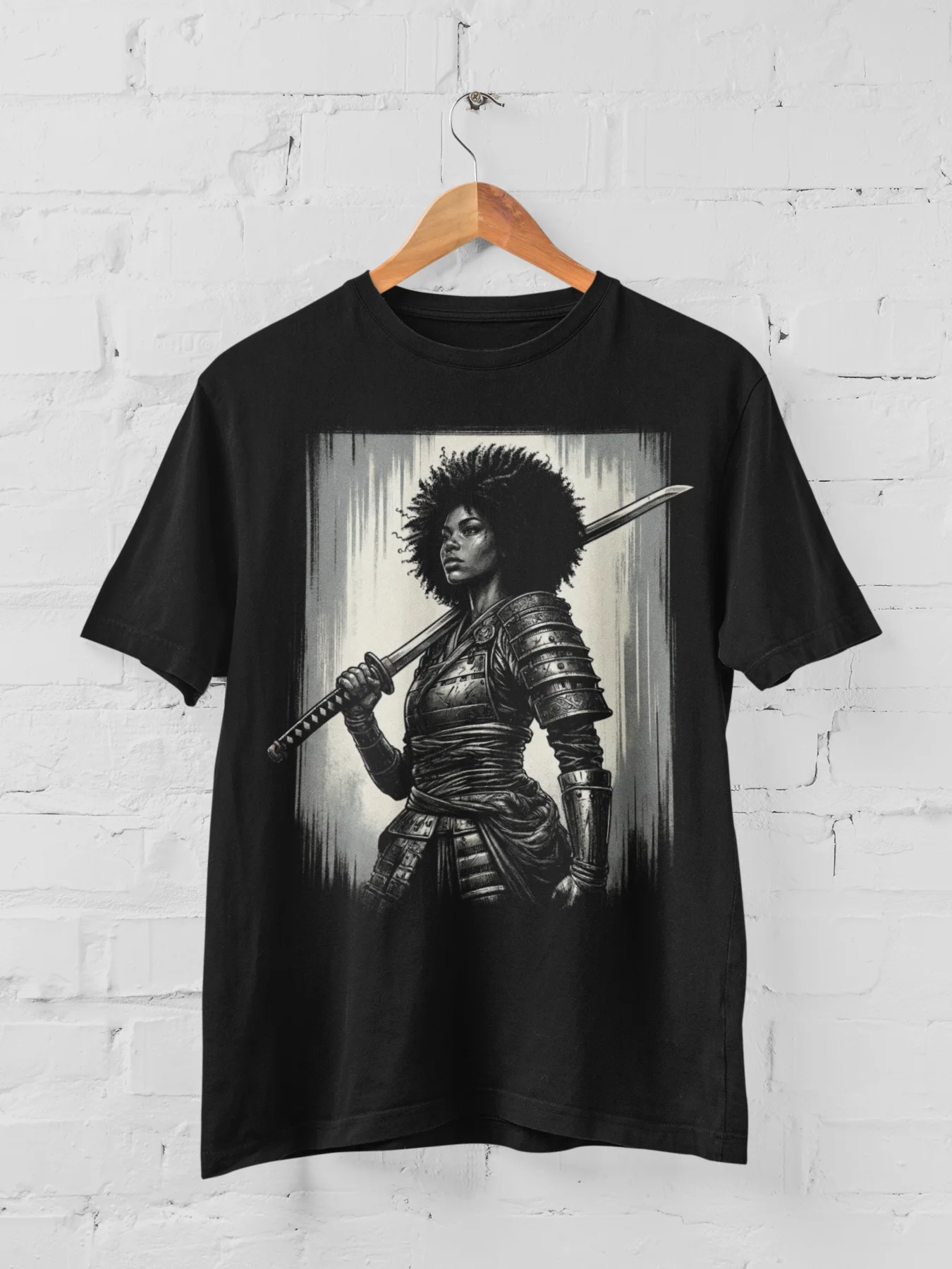 Afro Woman Samurai T-shirt product image (1)