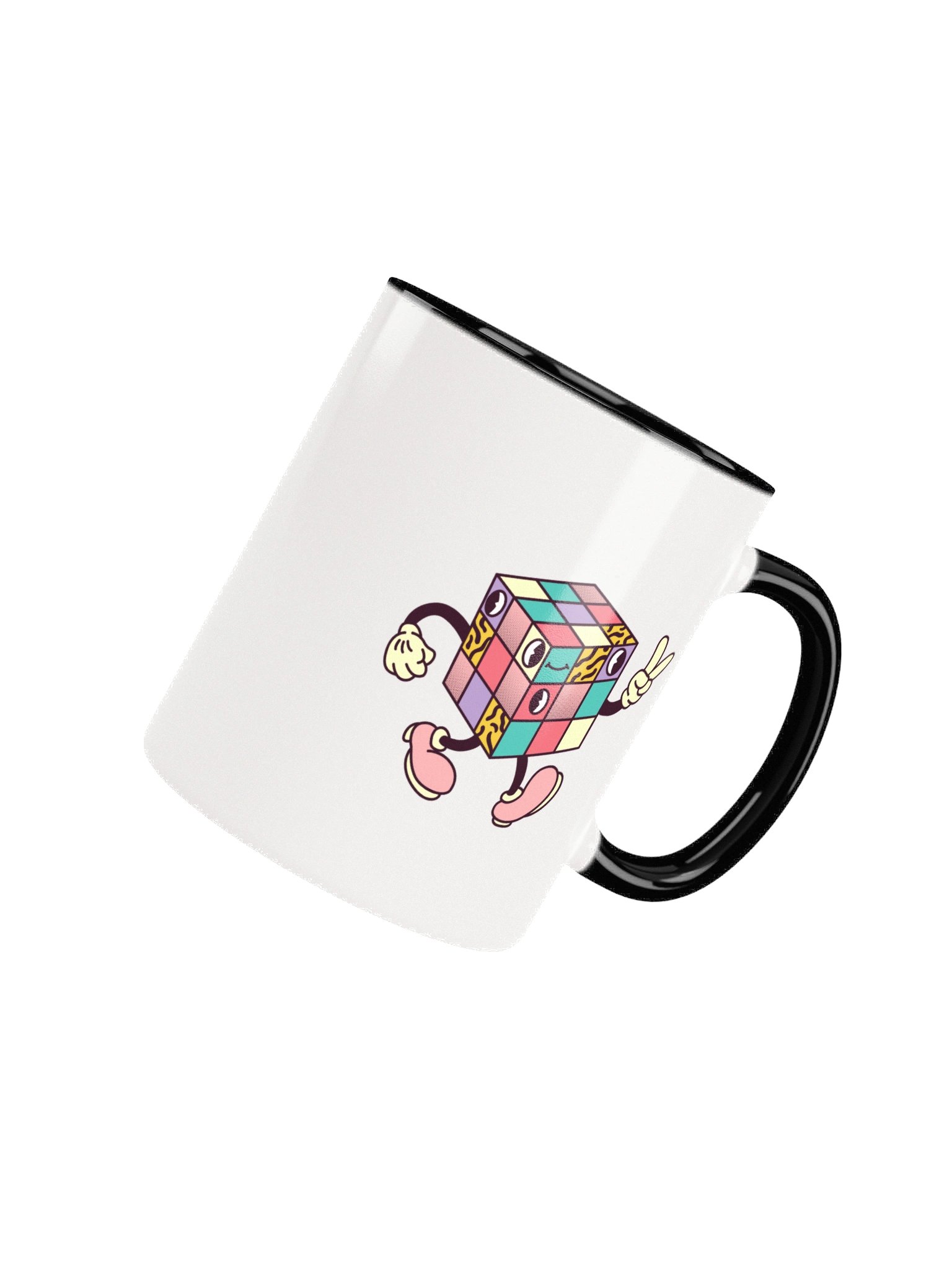 Retro Cubic Groove Ceramic Mug - Double Sided Print product image (7)