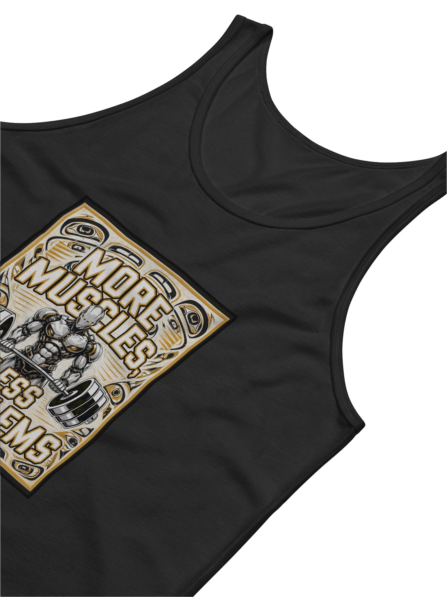 "MORE MUSCLES, LESS PROBLEM" Muscle Tank product image (3)