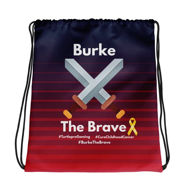 Red and blue Burke The Brave drawstring bag product image (1)