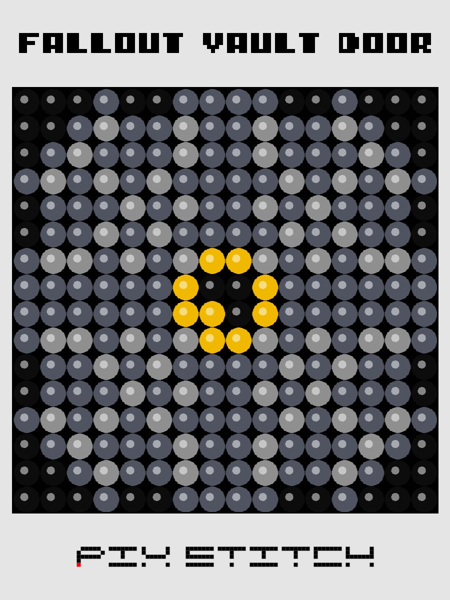 Fallout Vault Door Pixel Art product image (1)