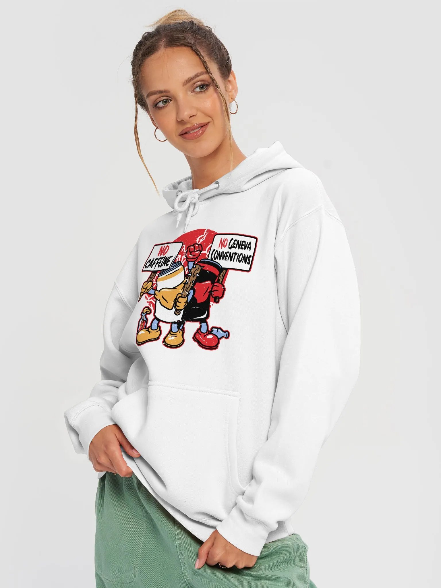 No Caffeine No Geneva Conventions Hoodie product image (3)