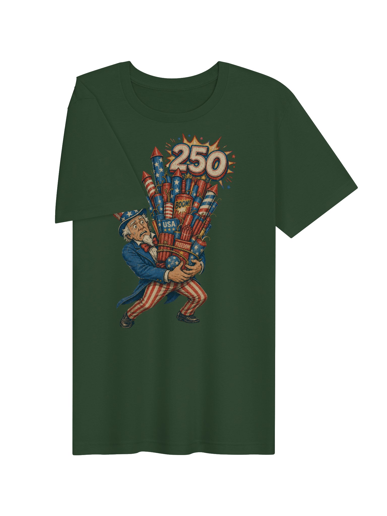 Uncle Sam USA 250 Fireworks Tee | USA T-Shirt product image (23)