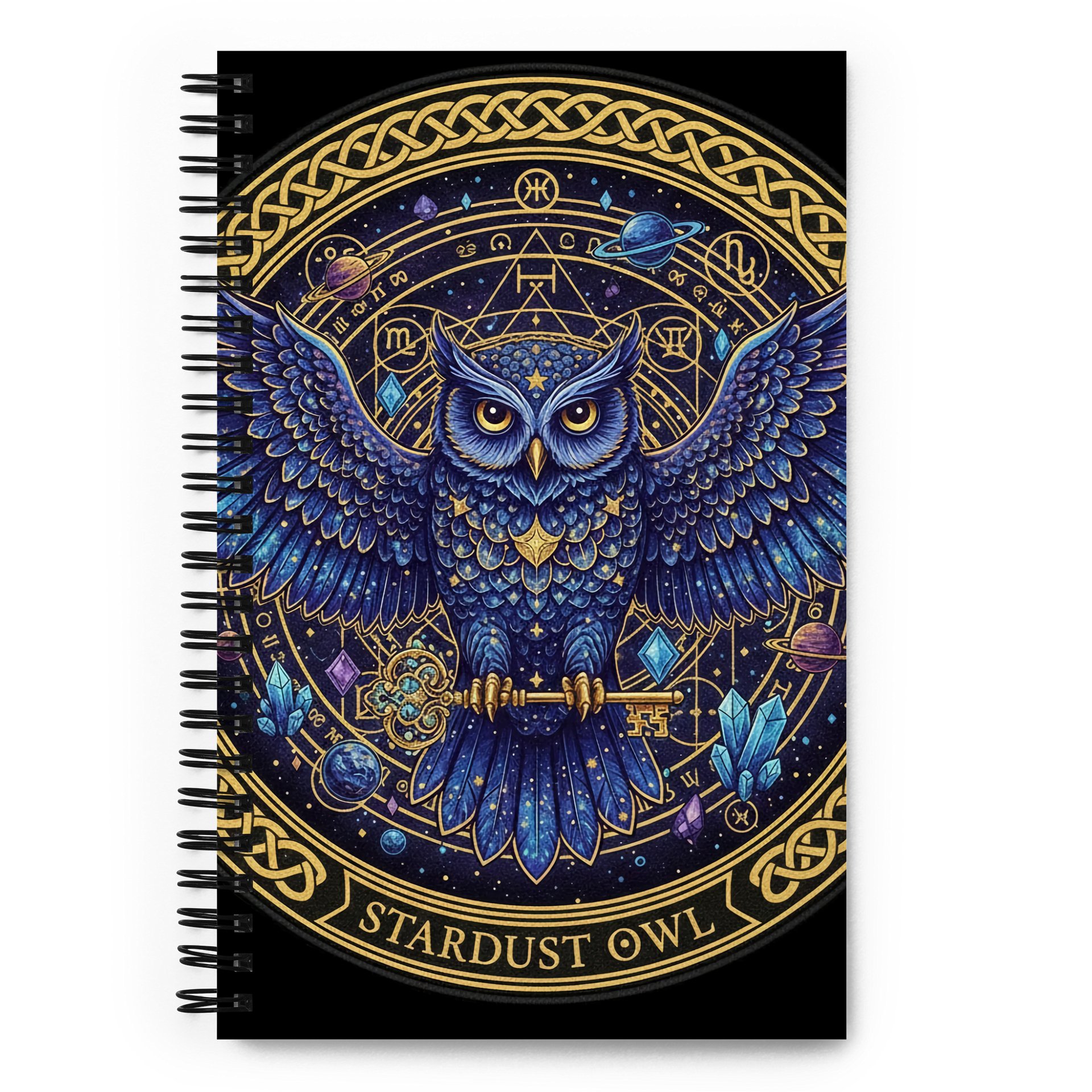 Stardust Owl Spiral Notebook product image (1)