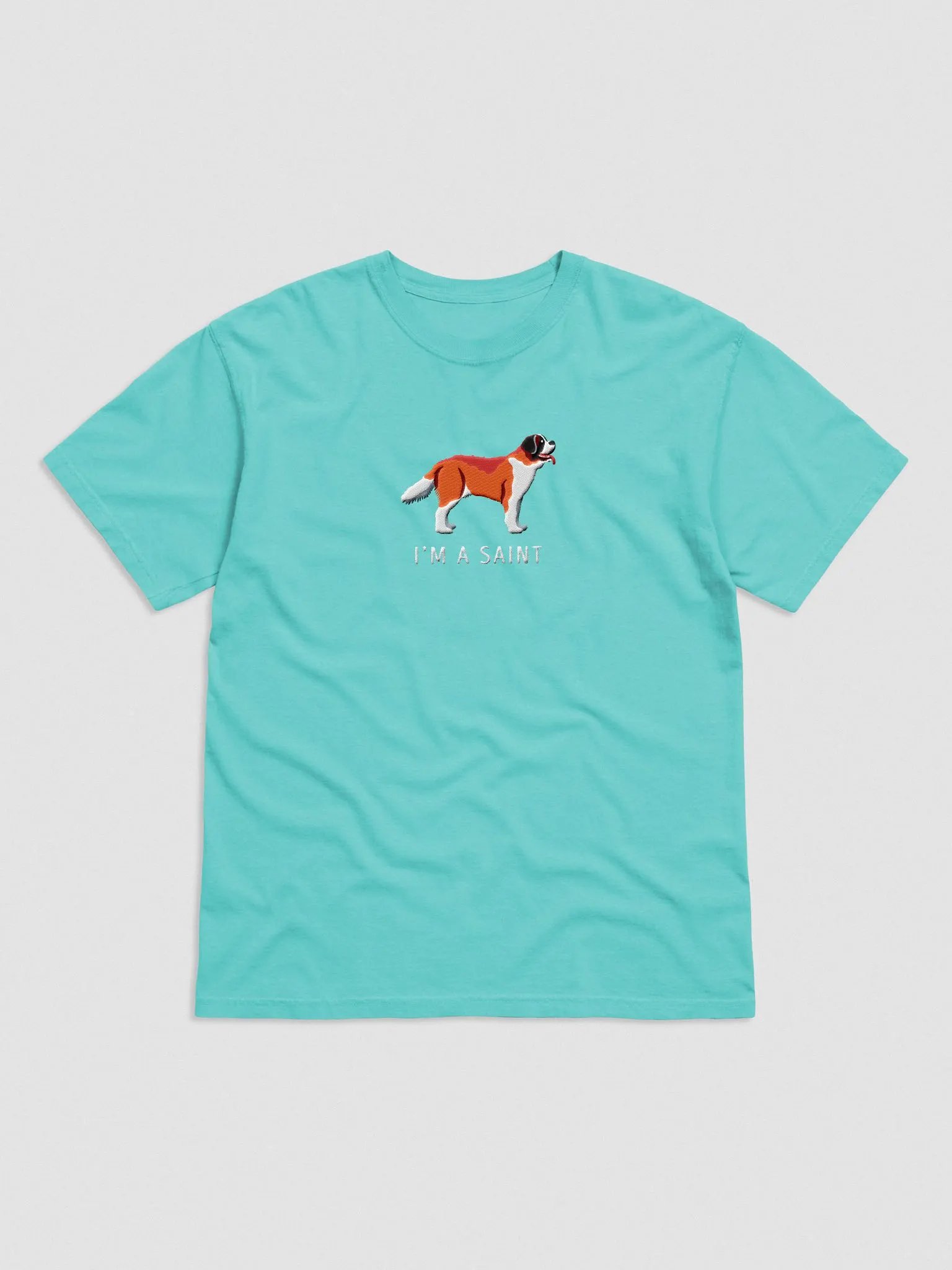 I'm a Saint T-Shirt(Embroidered) of a Saint Bernard(Red) product image (4)