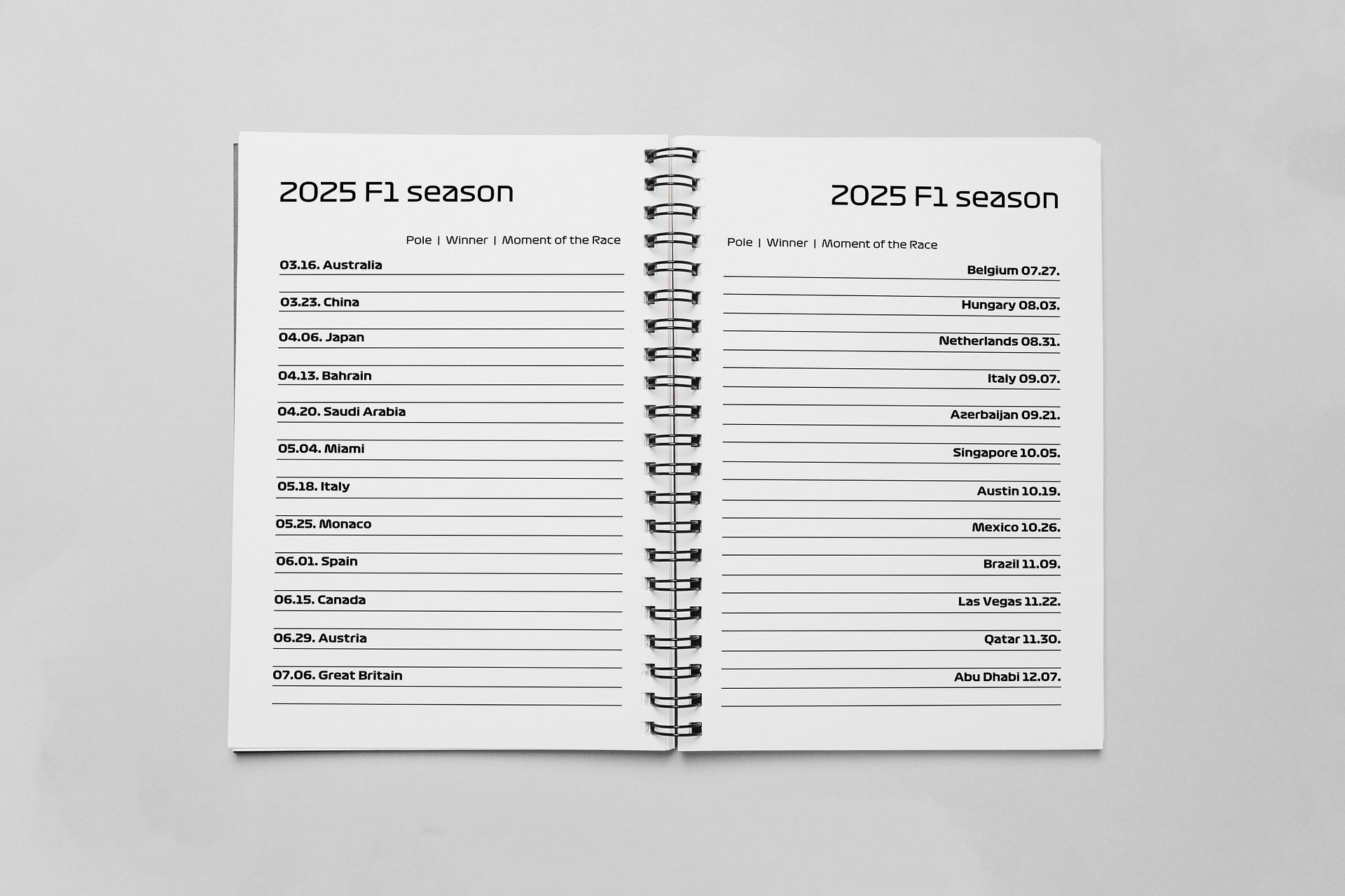 DIGITAL Champion's Formula-1 Planner, Formula 1 Not Dated Planner, Business planner, Budget planner, Diary Ferrari F1 gift, F1 stickers, F1 journal product image (9)